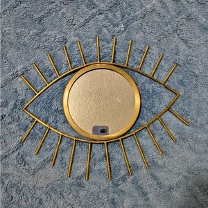 Gold Eye-Shaped Wall Mirror - Decorative Home Wall Decor